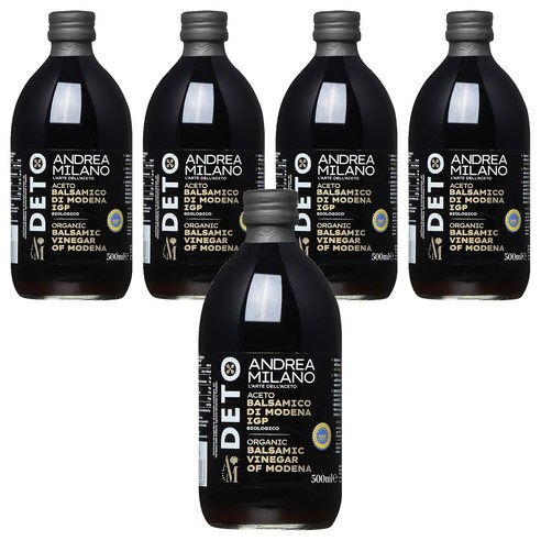 안드레아밀라노 유기농 발사믹 식초, 5개, 500ml