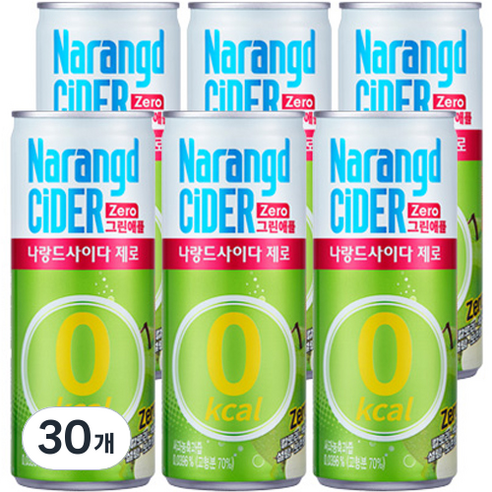 나랑드사이다 그린애플, 245ml, 30개