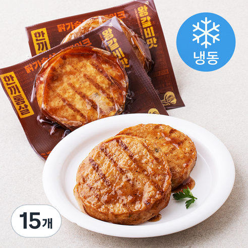 한끼통살 닭가슴살 스테이크 왕갈비맛 (냉동), 100g, 1개입, 15개