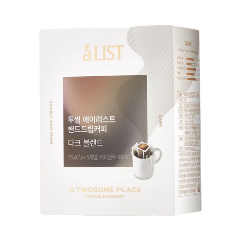 투썸플레이스 핸드드립 커피 다크, 7g, 5개, 1개