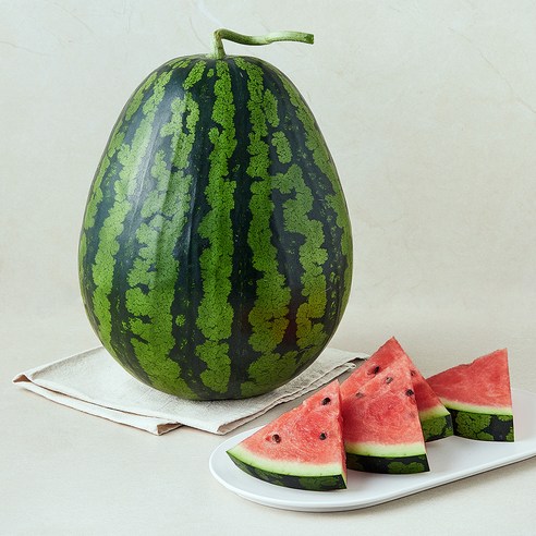 [로켓프레시] 못난이 우곡 그린 수박, 1개, 7kg 이상