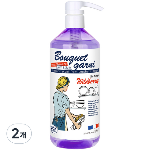 부케가르니 에코 1종 주방세제 와일드베리향, 750ml, 2개