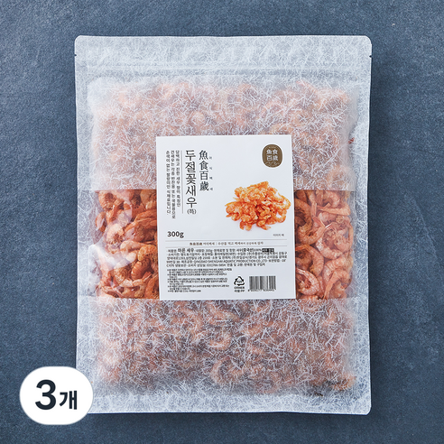 어식백세 두절 꽃새우 특, 300g, 3개