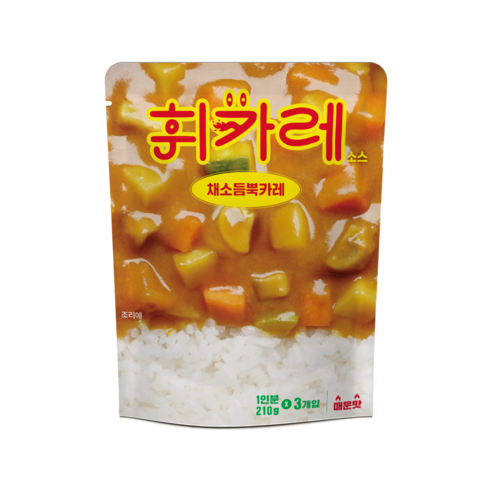 풍성한 채소와 깊은 매운맛의 완벽한 조화, 휘카레 채소듬뿍 카레 매운맛