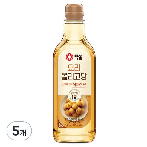 백설 요리올리고당, 1.2kg, 5개