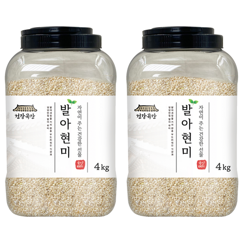 건강곡간 발아현미, 4kg, 2개