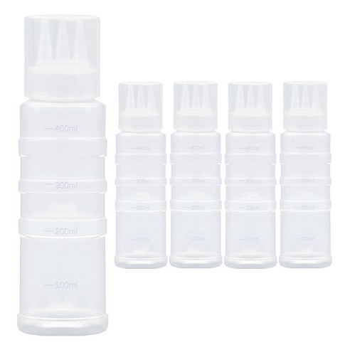 일상속반짝 국내생산 잘라쓰는 소스통 3구 뚜껑 포함, 400ml, 5개