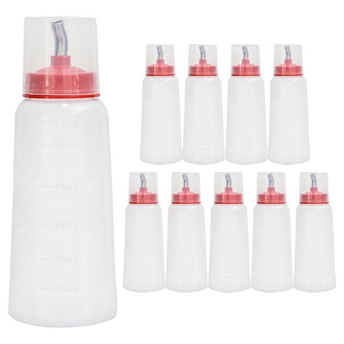 일상속반짝 국내생산 뚜껑 위생 초장 용기 투명, 530ml, 10개