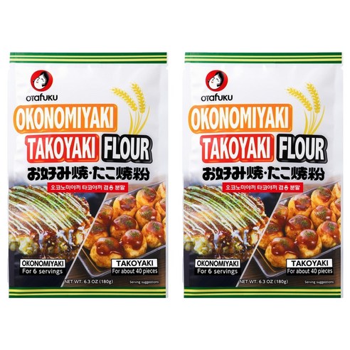 오타후쿠 오코노미야끼 타코야끼 겸용 분말, 180g, 2개
