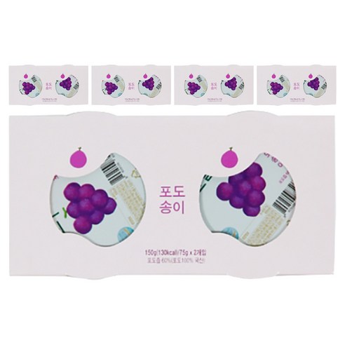 에코맘의산골이유식 유아용 산골푸딩 2p, 포도송이, 150g, 5세트