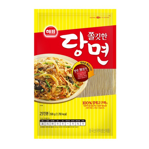 해표 쫄깃한 당면, 500g, 6개