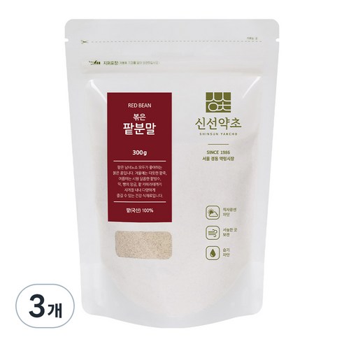 신선약초 볶은 팥분말, 300g, 3개