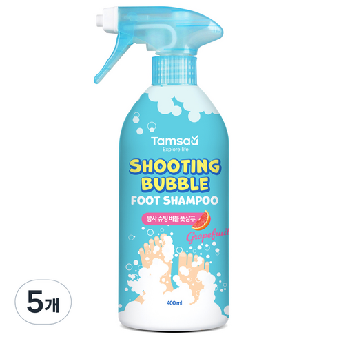 탐사 슈팅버블 풋샴푸 자몽모히또향 400ml, 1개입, 5개