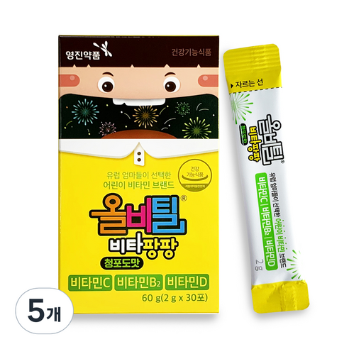 영진약품 올비틸 키즈 멀티비타민 비타팡팡 30p, 60g, 5개