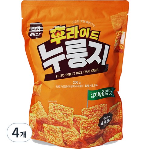 티각태각 후라이드 누룽지 김치볶음밥맛, 200g, 4개