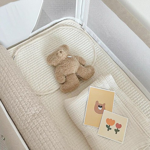 포근함과 시원함, 아기를 위한 최고의 선택 - 마이리틀데이지 순면 인견 양면 아기 침대패드