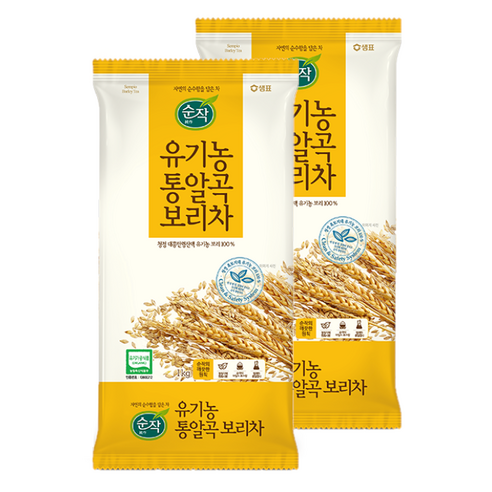 순작 유기농 통알곡 보리차, 1kg, 2개