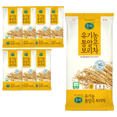 순작 유기농 통알곡 보리차, 1kg, 8개