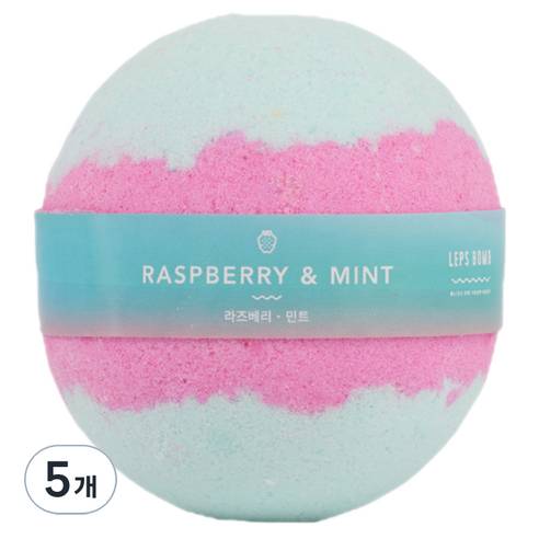 랩스밤 배쓰밤 입욕제 라즈베리민트, 140g, 5개