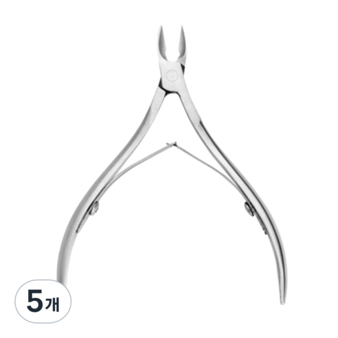 리빙홈디테일 네일케어 전문가용 니퍼 95mm, 실버, 5개