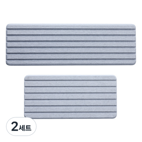 마켓감성 다용도 규조토 매트 2종 세트, 그레이, 2세트