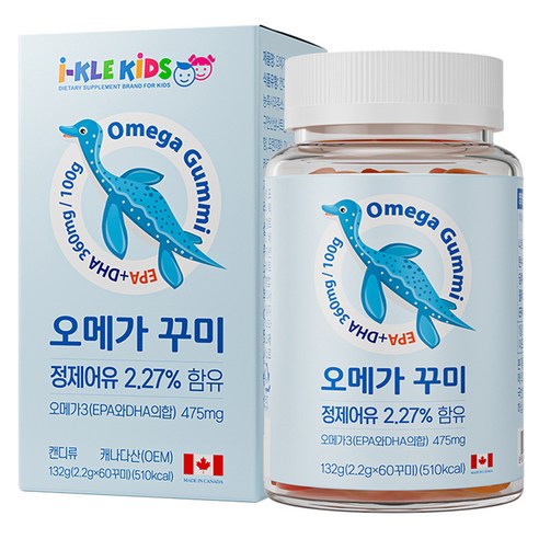 아이클키즈 유아 오메가 꾸미, 60정, 1개