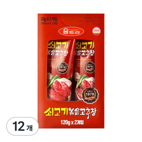 움트리 쇠고기 볶음 고추장, 120g, 12개