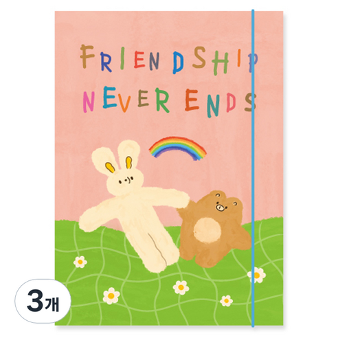 모노라이크 언매치드 프렌즈 하드 커버 바인더 A5 6공, 02  Pink, 3개
