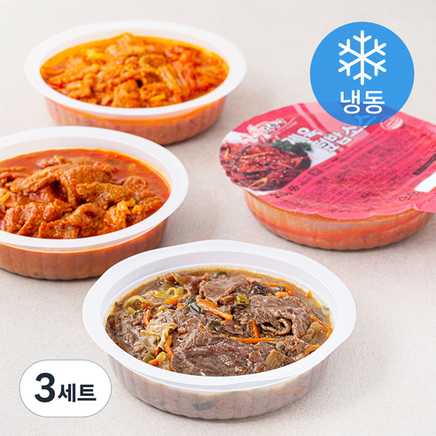 한끼의품격 한품 덮밥소스 A 소불고기 210g + 제육덮밥 210g + 김치짜글이 200g 세트 (냉동), 3세트 냉동도시락