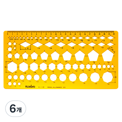 코링 종합 형판 자 K-110, 6개