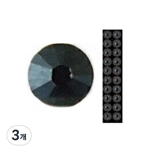 와사비네코 미미츠보 쥬얼리 귀지압패치 M 3.0mm 20p, 제트블랙, 3개