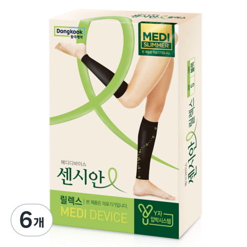 센시안 동국제약 릴렉스 종아리 압박밴드, 6개, 종아리/무릎형