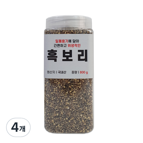 대한농산 통에담은 흑보리, 800g, 4개