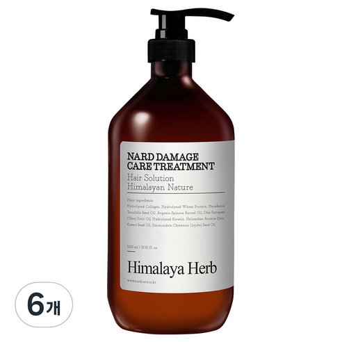 나드 데미지 케어 트리트먼트 시그니처향, 1000ml, 6개