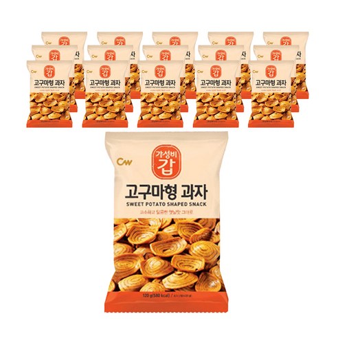 청우식품 고구마형 과자, 120g, 16개