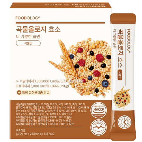 푸드올로지 곡물올로지 유산균 소화 효소 28p, 1개, 84g