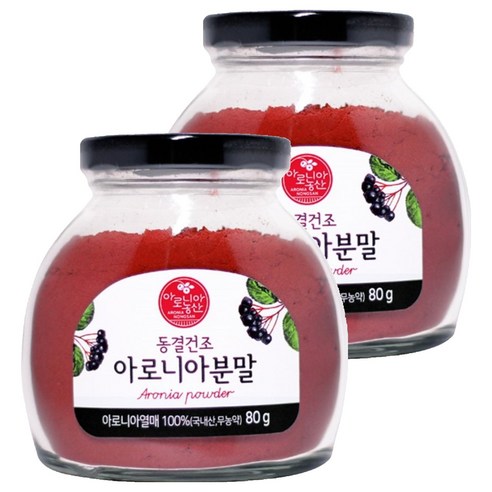 아로니아농산 동결건조 아로니아 분말, 2개, 80g