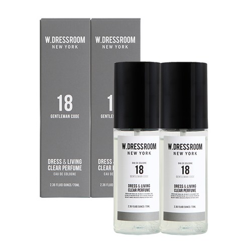 더블유드레스룸 드레스퍼퓸, No18 GENTLEMAN CODE, 70ml, 2개