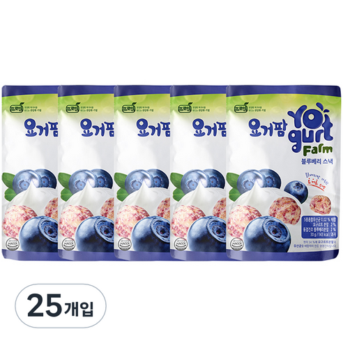 프로엠 요거팜 쌀로 만든 스낵 30g, 블루베리맛, 25개입