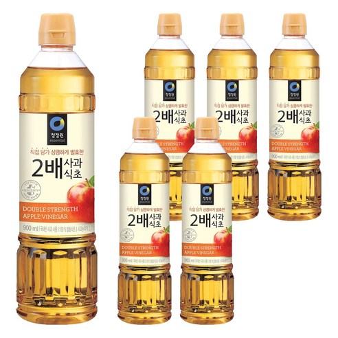 청정원 2배 사과식초, 900ml, 6개