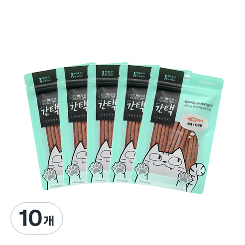 간택 고양이 져키 50g, 명태 + 타우린 혼합맛, 10개