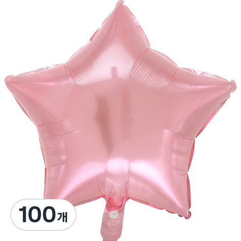 마켓감성 젤리 컬러 필름 별 풍선, 레드, 100개