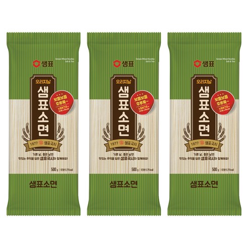 샘표 소면, 500g, 3개