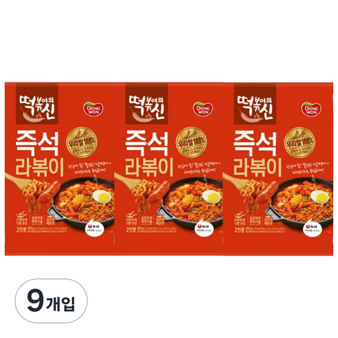 동원 떡볶이의 신 즉석 라볶이, 404g, 9개입