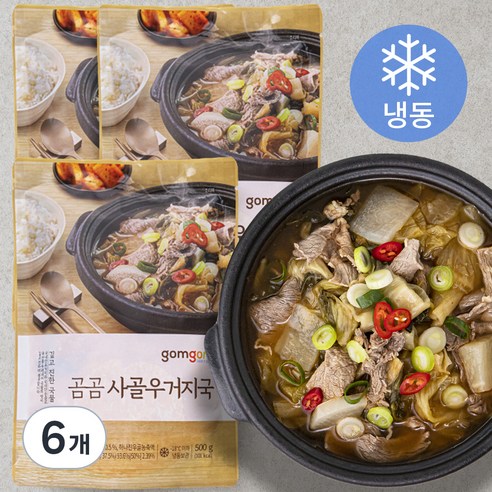 곰곰 사골 우거지국 (냉동), 500g, 6개