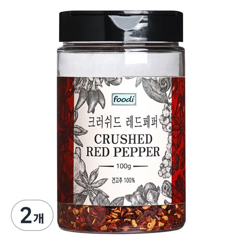 foodi 크러쉬드 레드페퍼, 100g, 2개