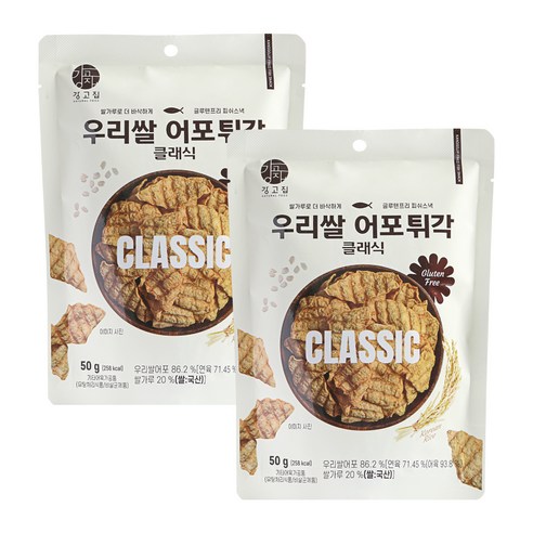 강고집 우리쌀 어포튀각 클래식, 2개, 50g
