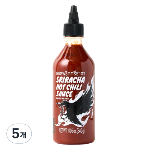 라벤 스리라차 핫 칠리 소스, 540g, 5개