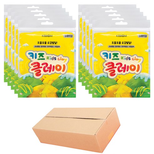 키뿜 키즈 클레이, 노랑, 50g, 10개