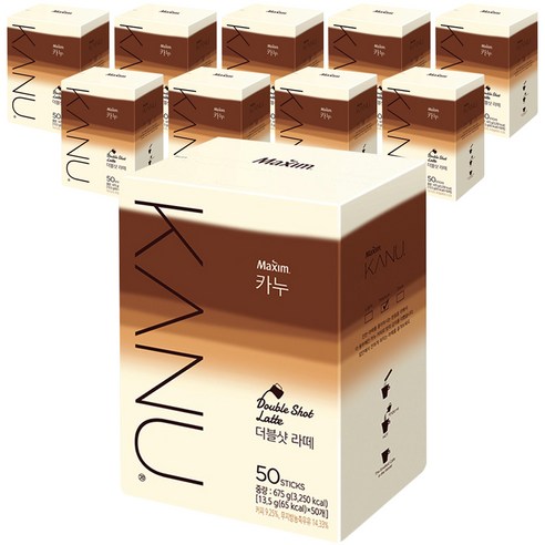 카누 동서식품 맥심카누 더블샷라떼, 50개입, 10개